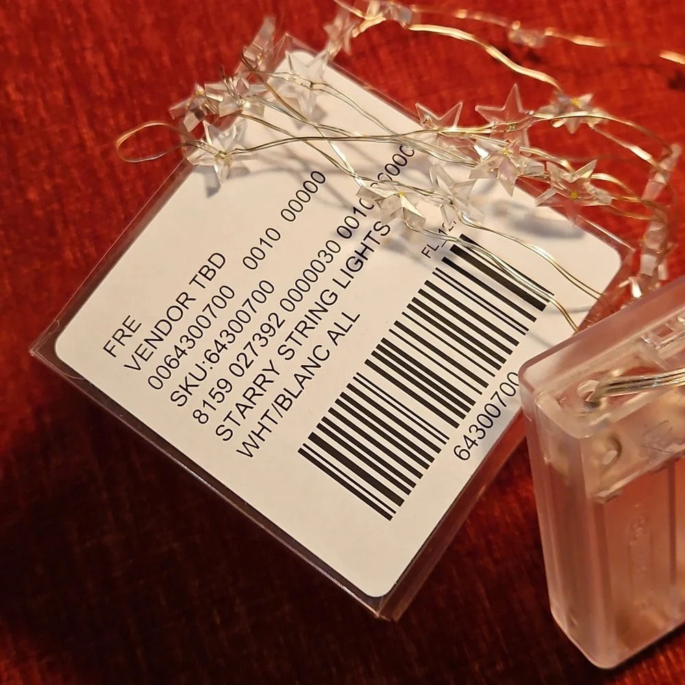 Free People Starry String Lights Mini White 7' Copper Wire With 3 Batteries NWT - Picture 13 of 16